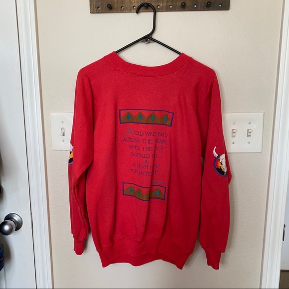 VINTAGE Hanes southwestern crewneck sweatshirt - Picture 13 of 14